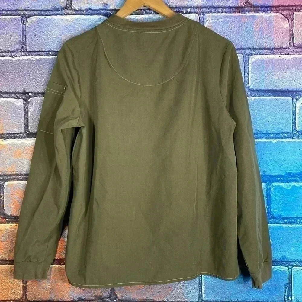 Mauby Women’s Olive Green Full Zip Shacket Medium